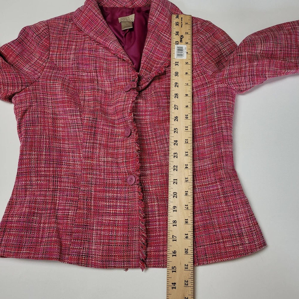 EUC Sigrid Olsen Silk Pink Tweed Blazer - Picture 11 of 15